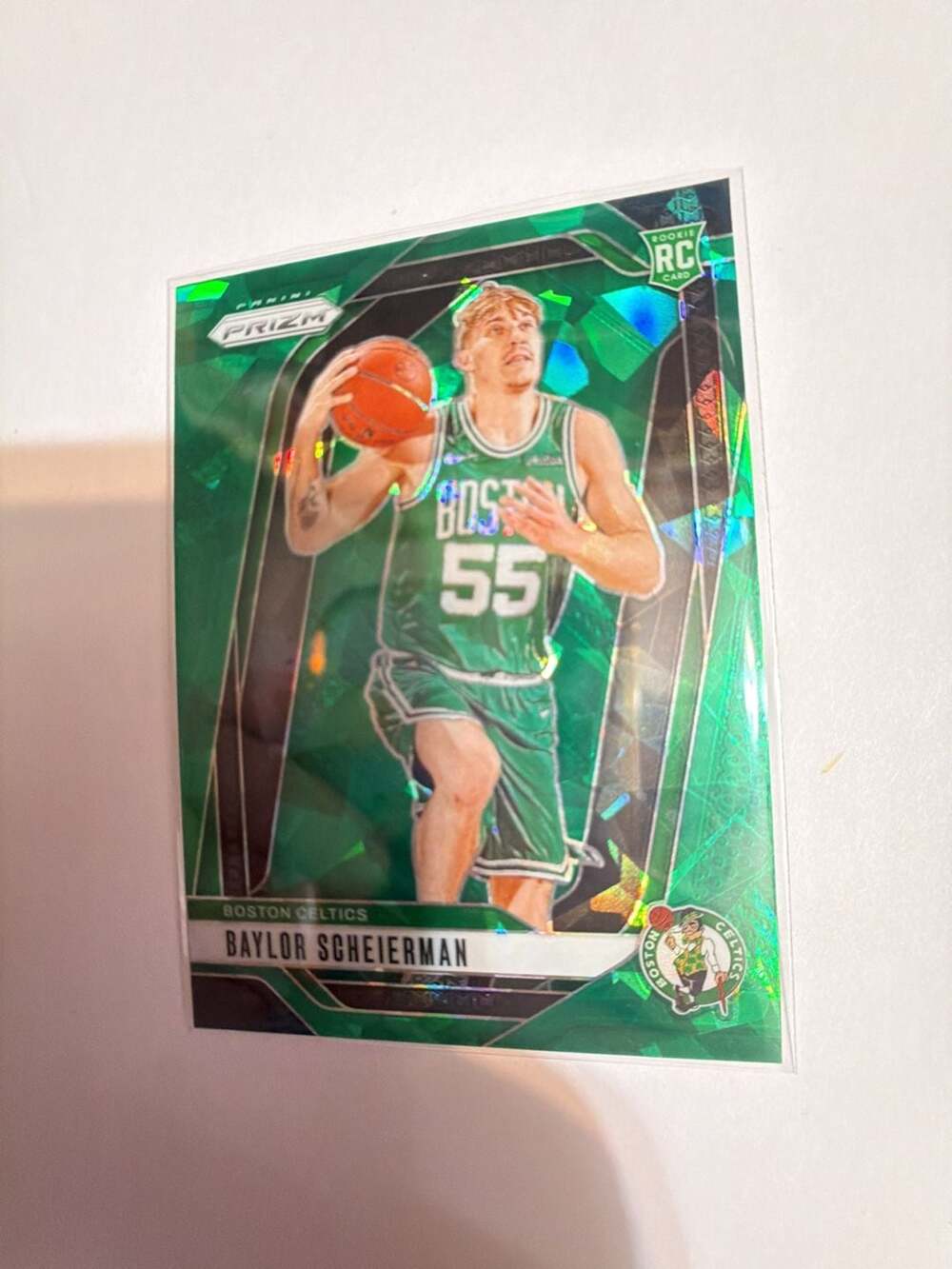 2024-25 Panini Prizm Green Seismic Prizm Rookie Card #236 Baylor Scheierman